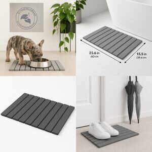 Large Stone Bath Mat Non-Slip Diatomaceous Earth Quick Dry Pet & Eco-friendly